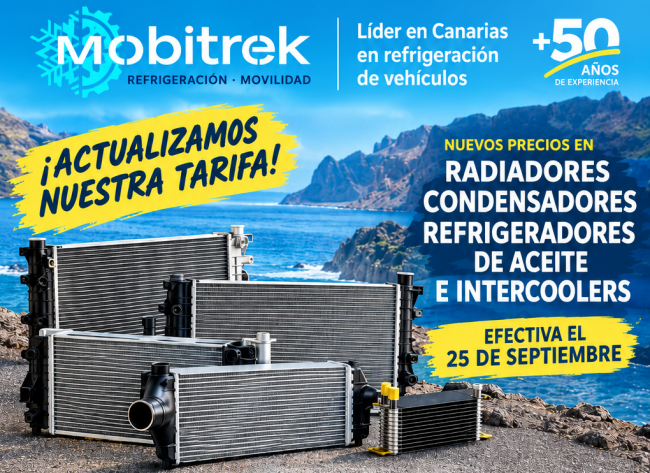 NUEVA TARIFA DE RADIADORES DE COCHES
