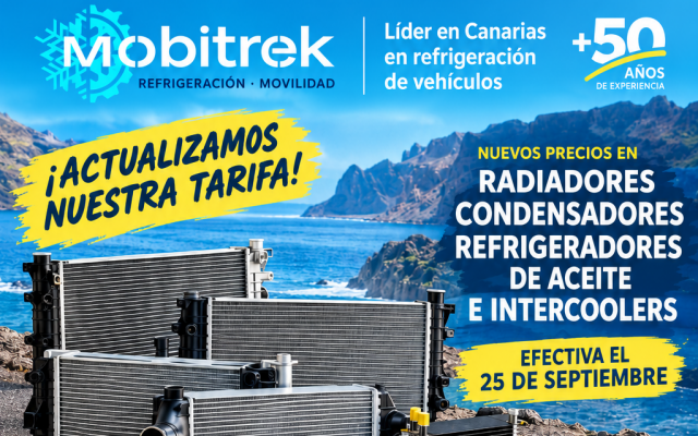 50 ANIVERSARIO - NUESTROS MEJORES PRECIOS EN RADIADORES DE COCHE, DE AGUA Y AIRE ACONDICIONADO