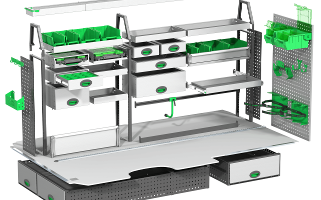 TALLERES MOVILES / ESTANTERIAS PARA FURGONETAS ERDSTROM SYSTEM
